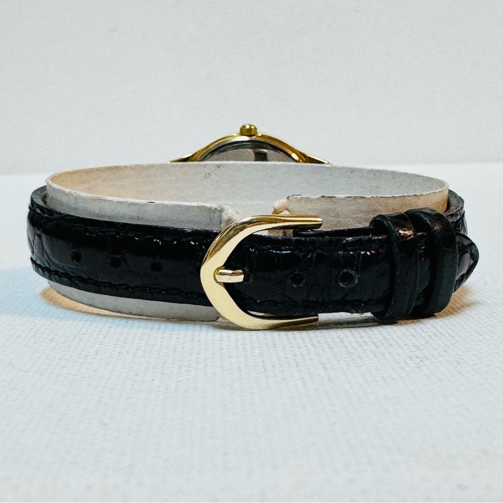 Seiko Pulsar 24mm Women's Day/Date Watch Gold Black Croco Leather VX83-X002 - Picture 7 of 14